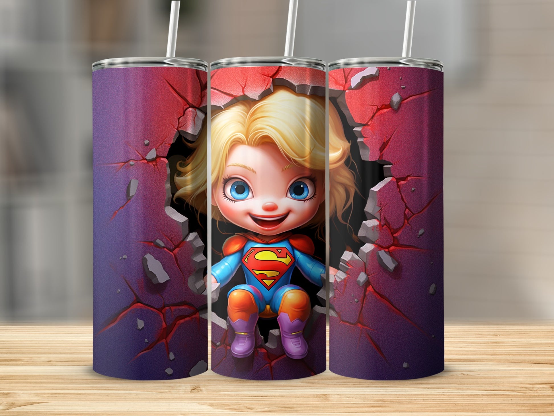 Superhero Baby Breaking Through Tumbler