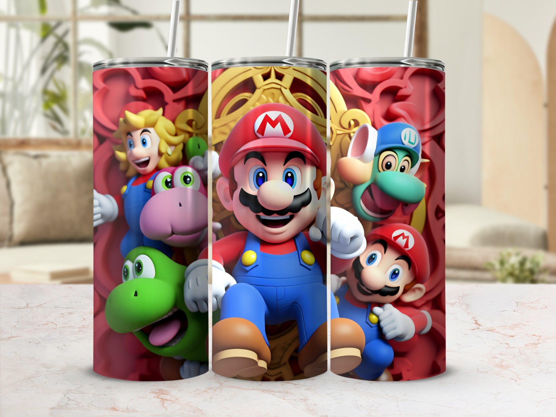 Super Mario Characters Insulated Tumbler Cup