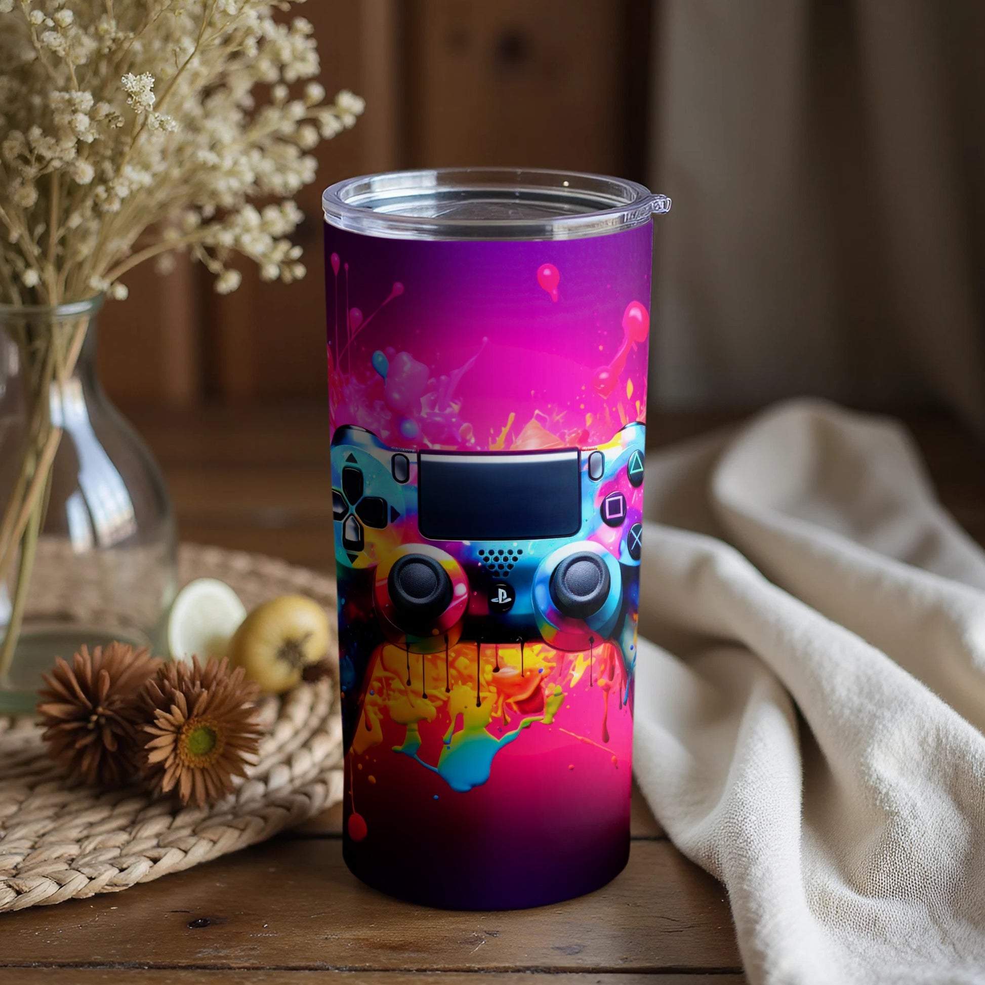 Bright Colorful Gaming Controller Tumbler product
