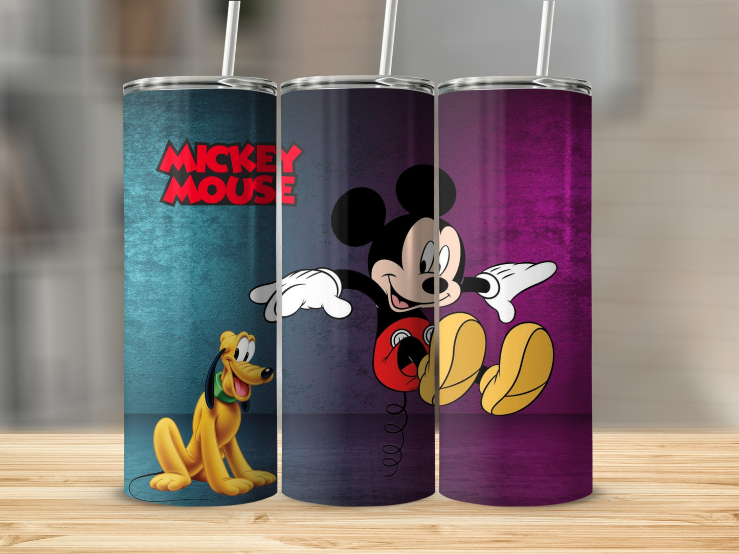 Vibrant Classic Cartoon Character Themed Tumblers Set