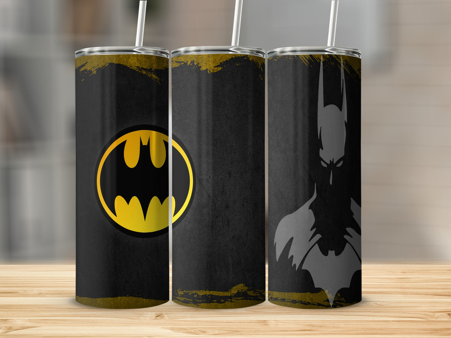 Awesome Batman Logo With Silhouette Background Tumblers