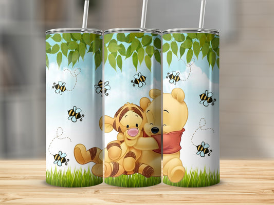 Cute Cartoon Bears and Bees Tumbler product
