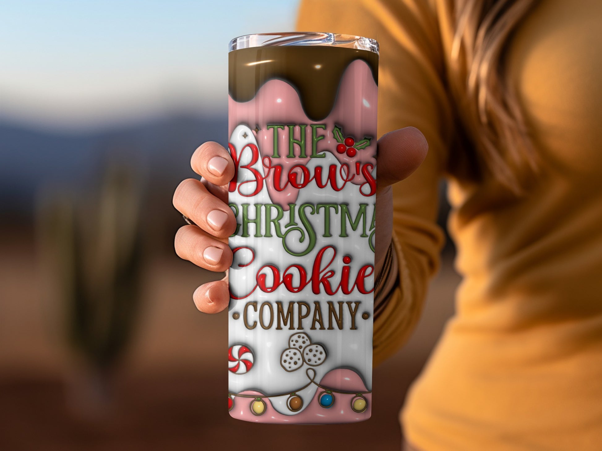 The Brown's Christmas Cookie Company themed tumbler