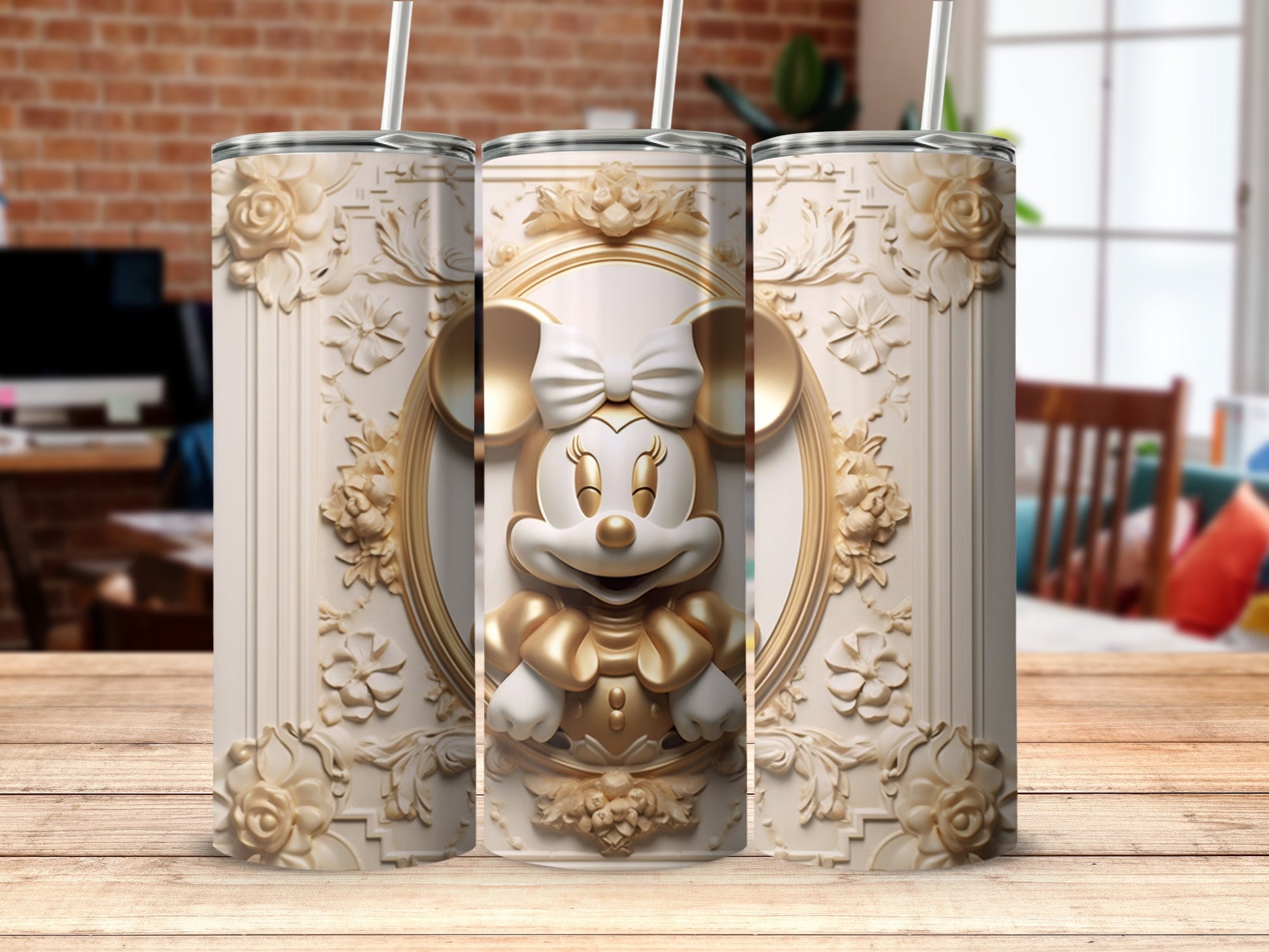 Elegant 3D Cartoon Character Tall Drink Tumbler