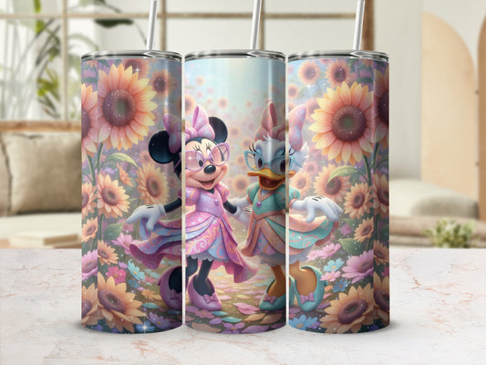Sunflower Garden Minnie and Daisy Insulated Tumbler
