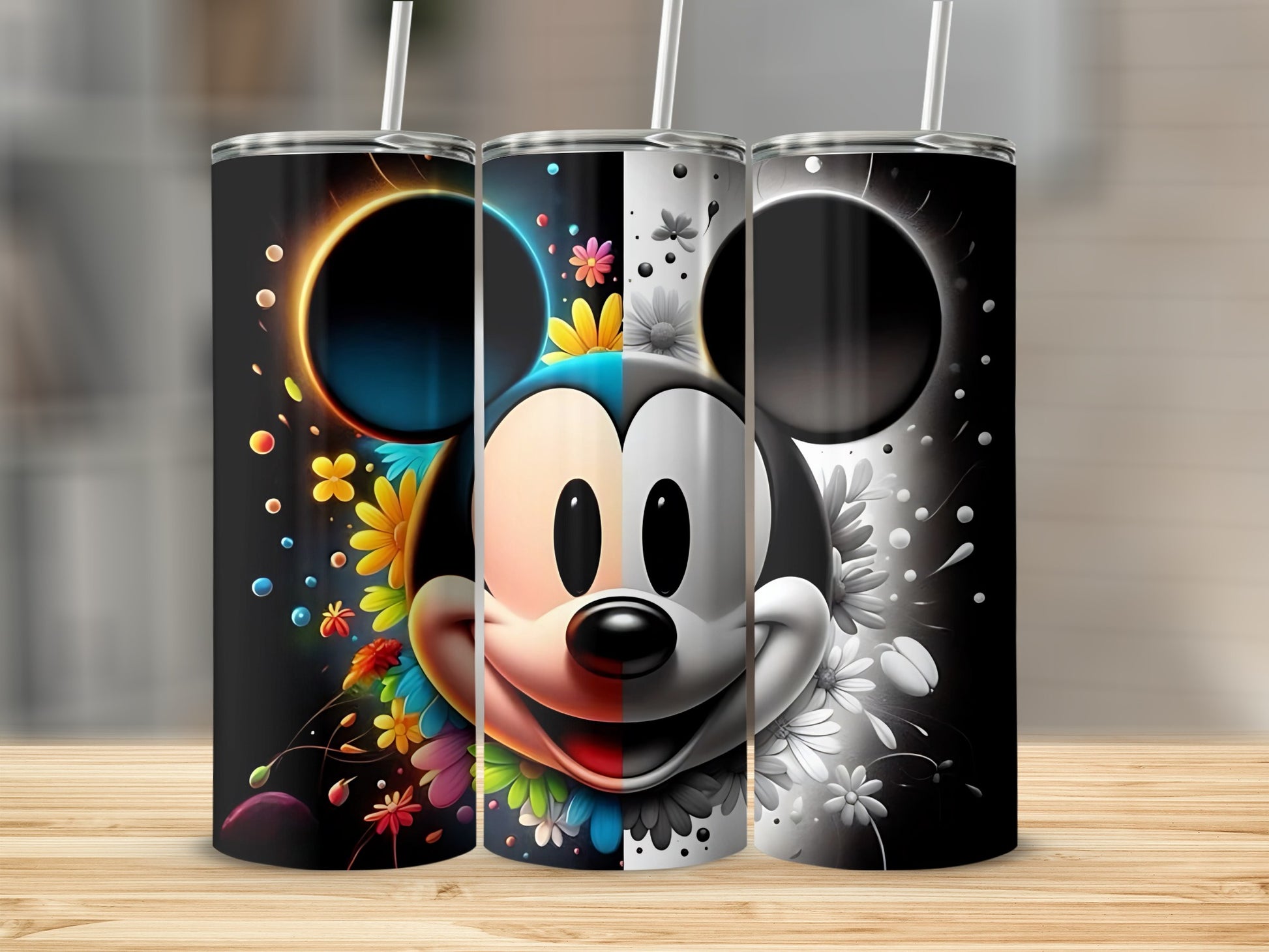 Colorful Mickey Mouse Design Tumbler for Drinks