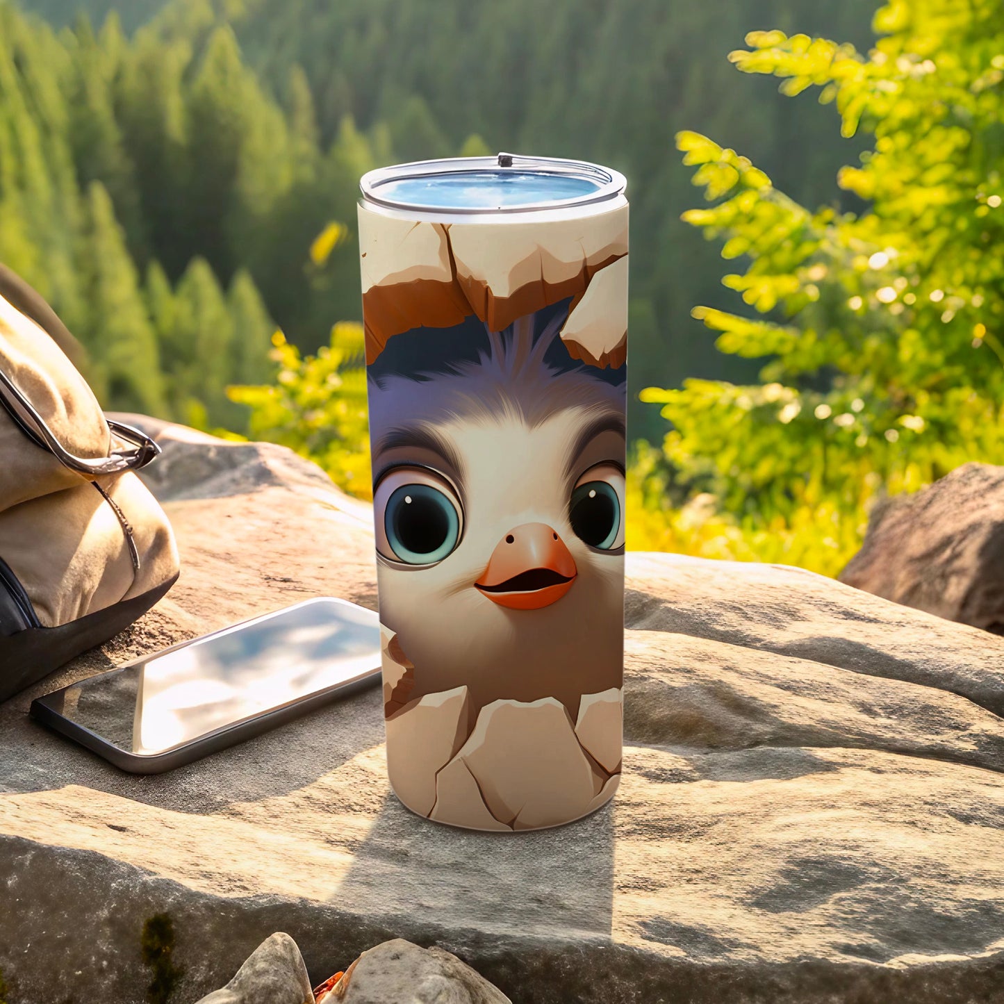 Adorable Ostrich Baby Hatching Egg Design Drinkware product type