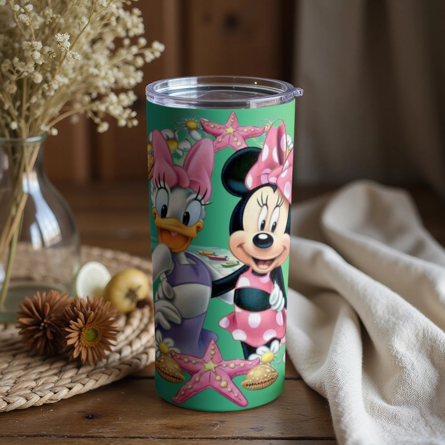 Colorful Characters Decorated Travel Mug