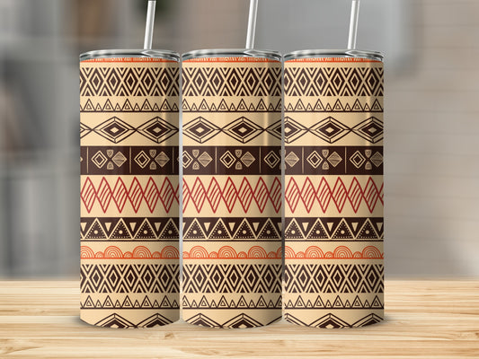 Geometric Tribal Pattern Insulated Tumbler