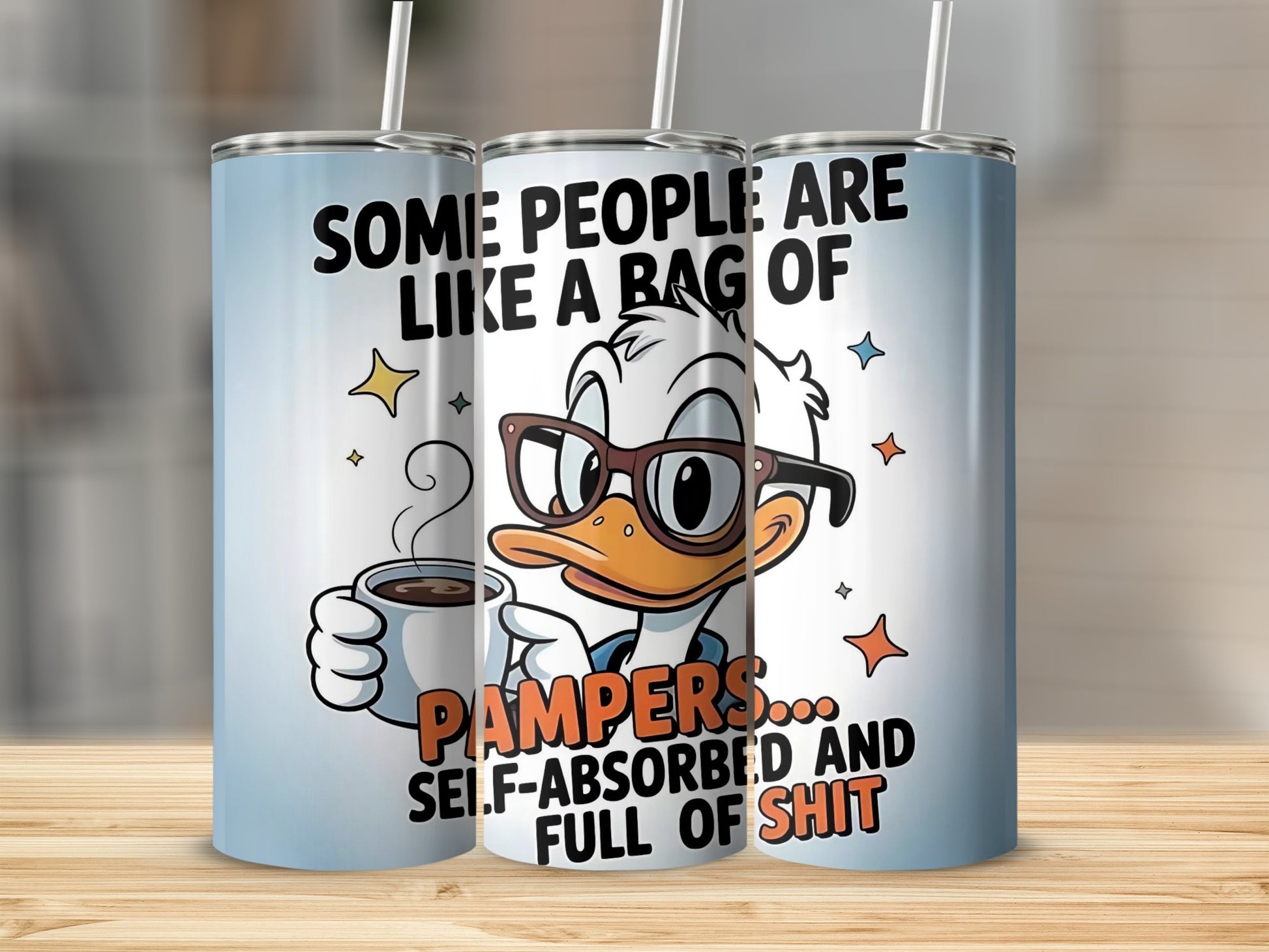 Funny Donald Duck Some People Are Like a Bag Quote Tumbler
