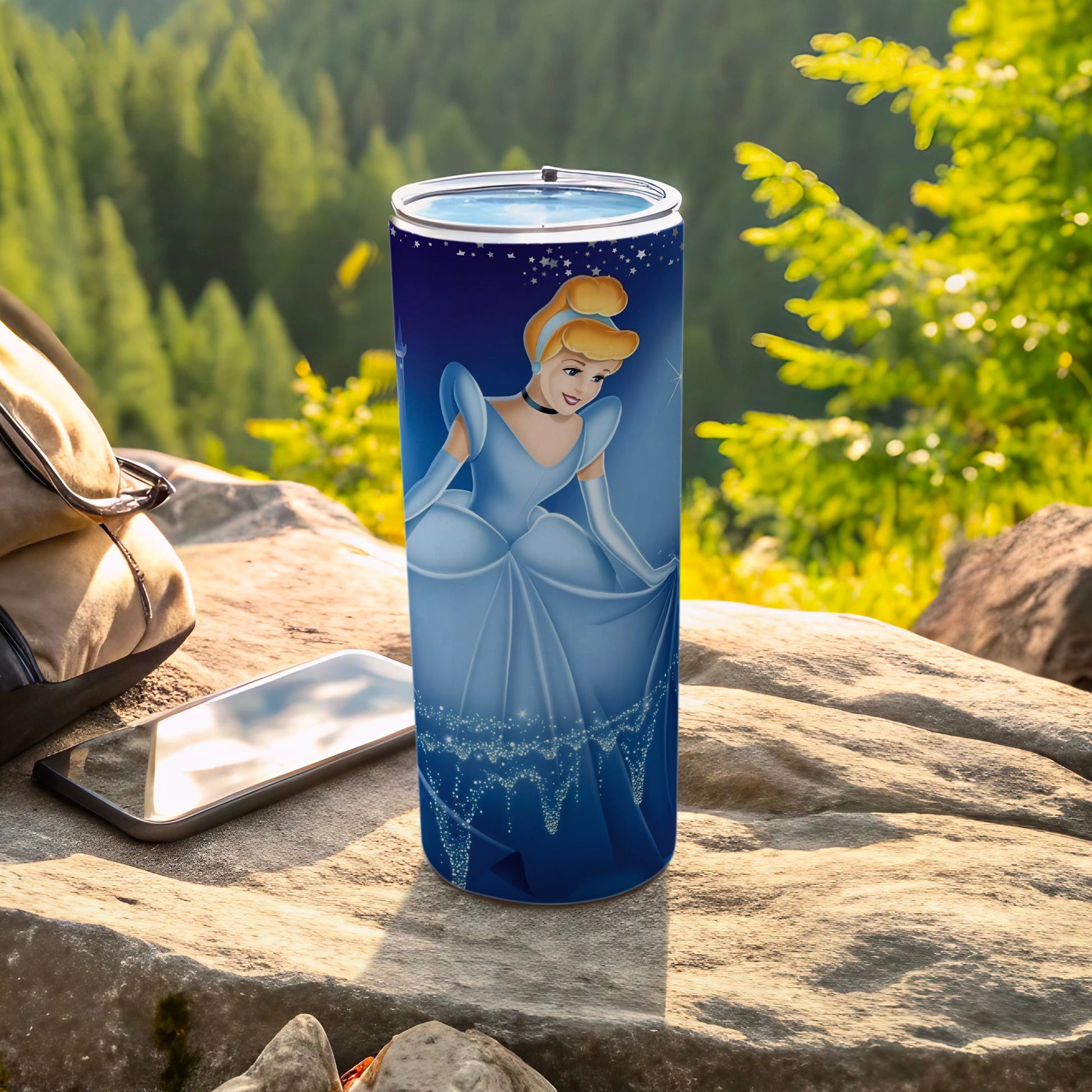 Princess Cinderella Travel Tumbler for Outdoor Adventures