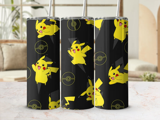 Pikachu Themed Insulated Stainless Steel Tumbler