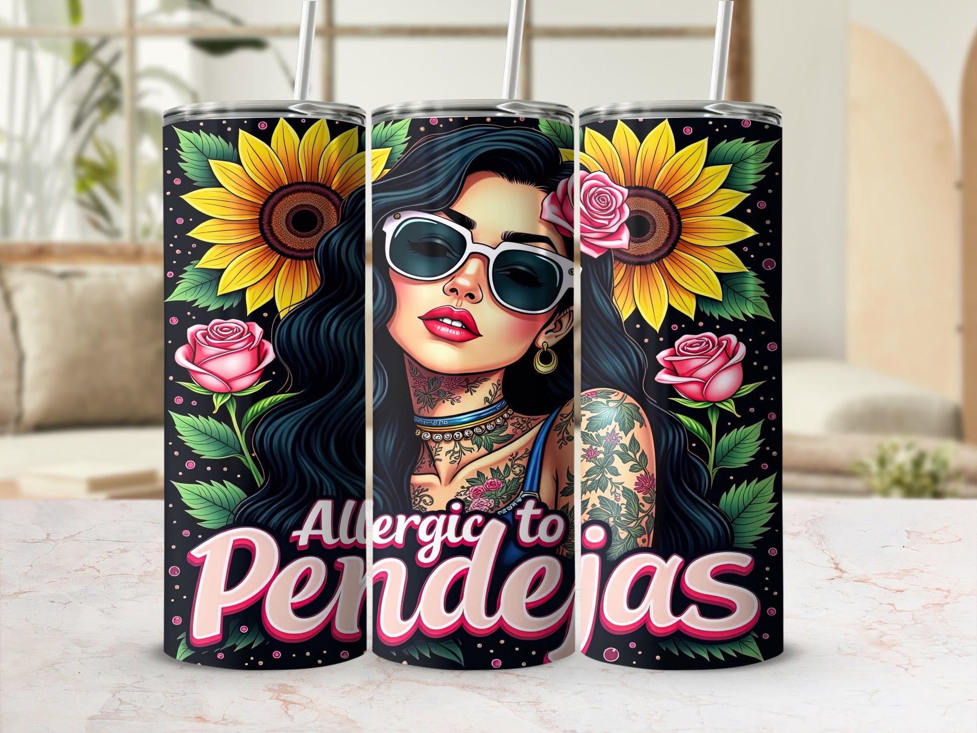 Allergic to Pendejas Woman Sunglasses Sunflower Rose product type

Allergic to Pendejas
Woman Art
Sunglasses Girl
Sunflower Design
Rose Art
Floral Graphic
Sassy Design
Empowerment
Latina Art
Unique Gift
Bold Statement
Hispanic Culture
Tattoo Design
Retro Style
Vibrant Colors
Funny Phrase
Girl Power
Attitude Print
Tumbler Artwork
Cool Design