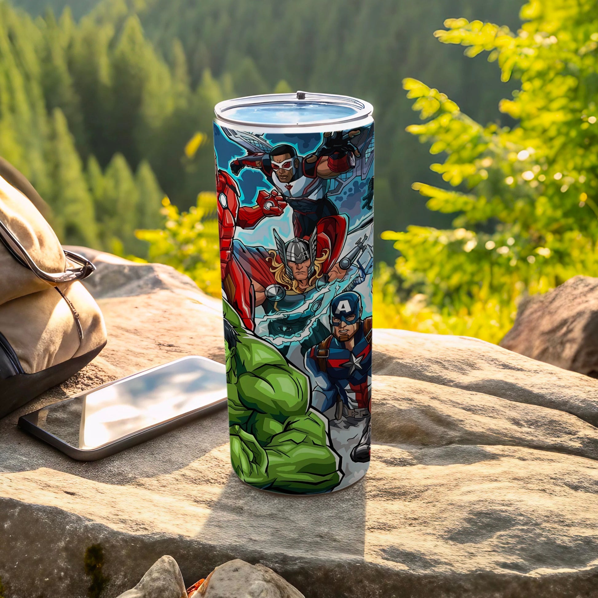 Marvel Superheroes Insulated Tumbler with Lid Travel Flask