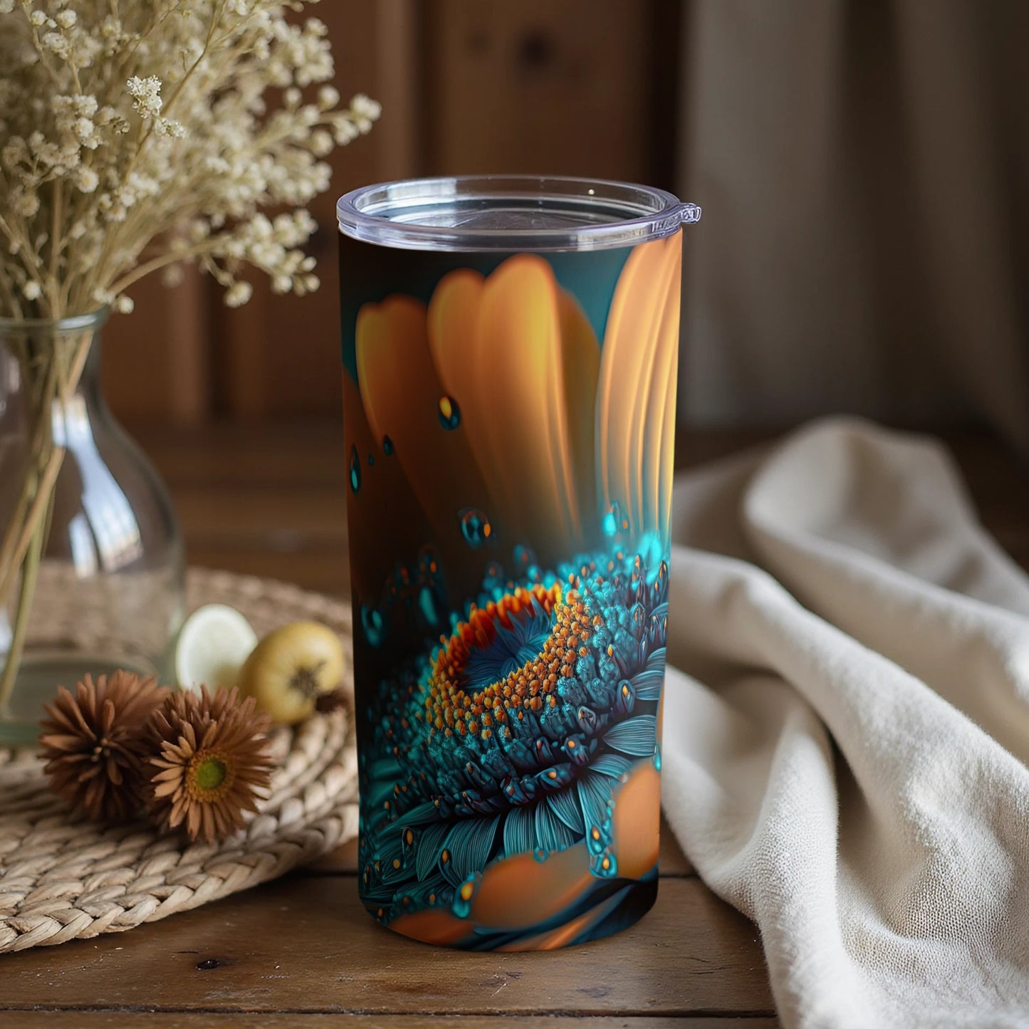 Vibrant Floral Artistic Travel Mug for Everyday Use