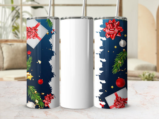 Festive Christmas Gift and Ornament Design Tumbler