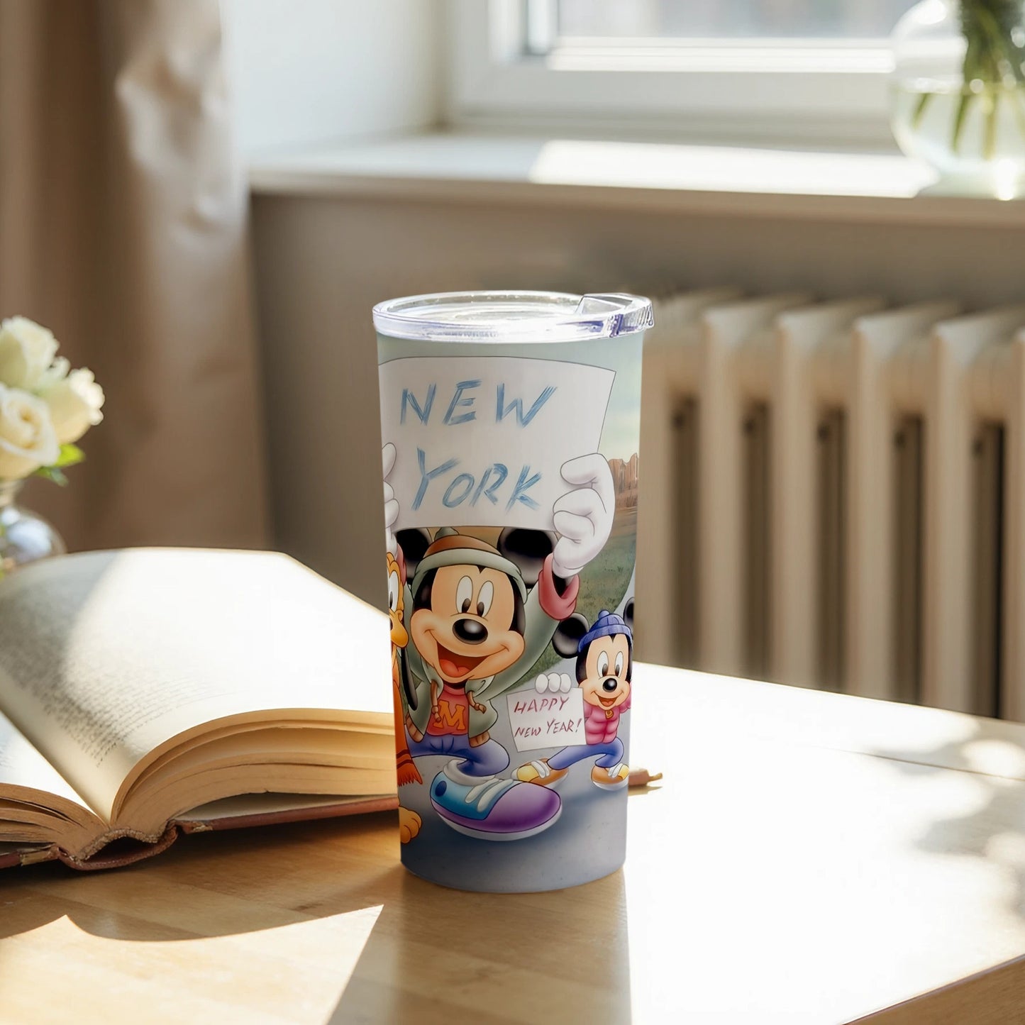 New York Mickey and Friends Happy New Year tumbler