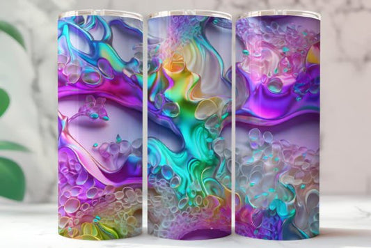 Abstract Brightly Colored Tumbler