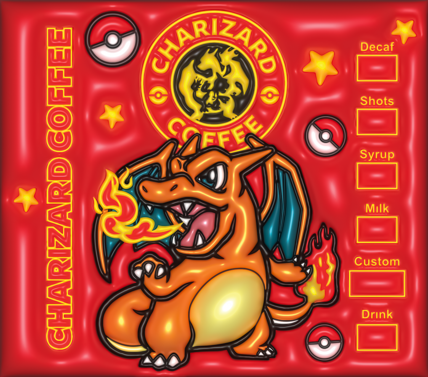 Charmander Pokemon Starbucks tumbler
