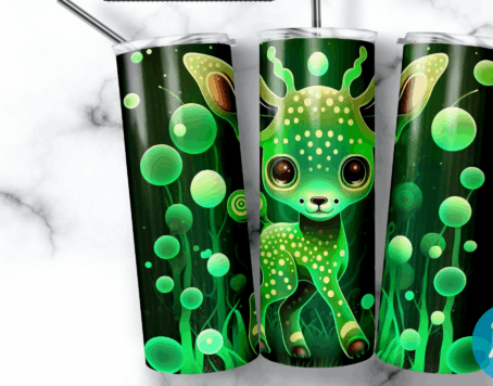 Baby Deer Bright Green tumbler