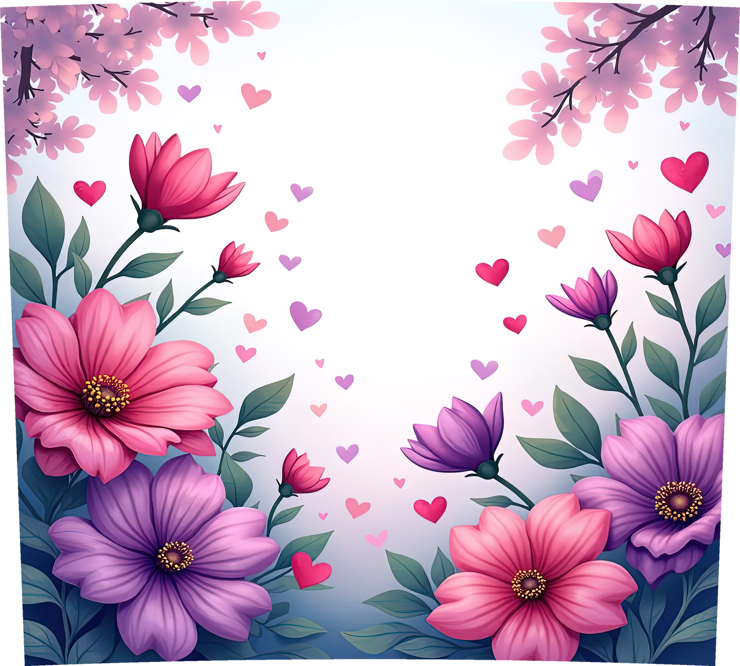 Purple and Pink Aster colorful tumbler