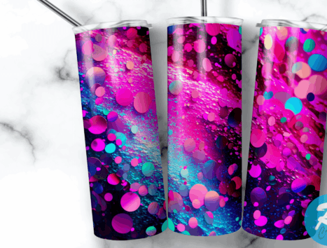 Pink And Navy Glitter tumbler