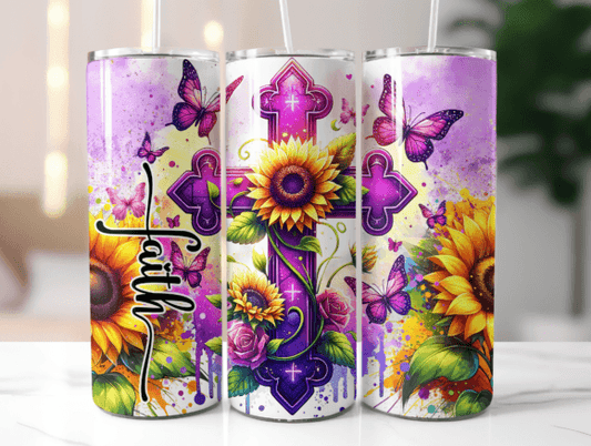 Faith Cross Christian Tumbler