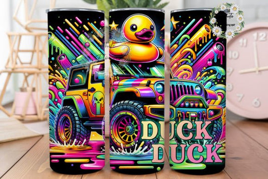 Funny Duck Jeep tumbler
