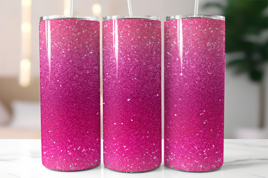 Pink Glitter Ombre tumbler