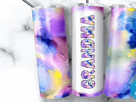 Grandma Watercolor tumbler