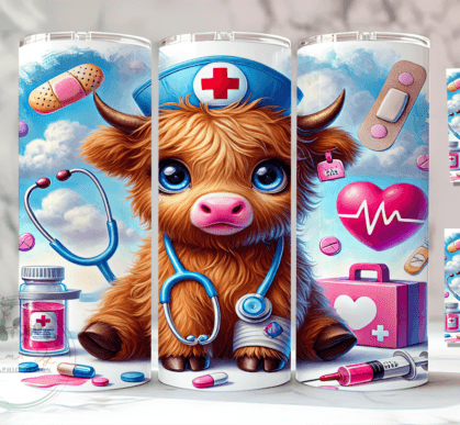 Highland Cow Nurse tumbler
