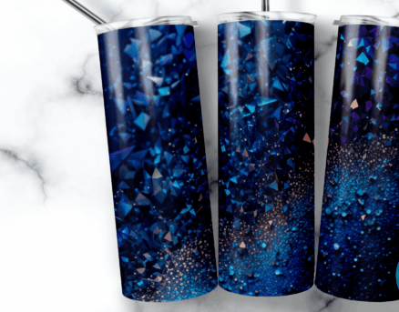 Navy Blue Glitter tumbler