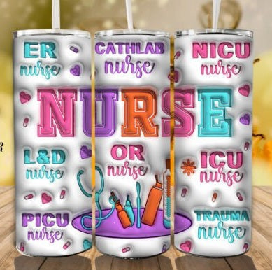 3D Nurse Tumbler ICU NICU Cath Lab