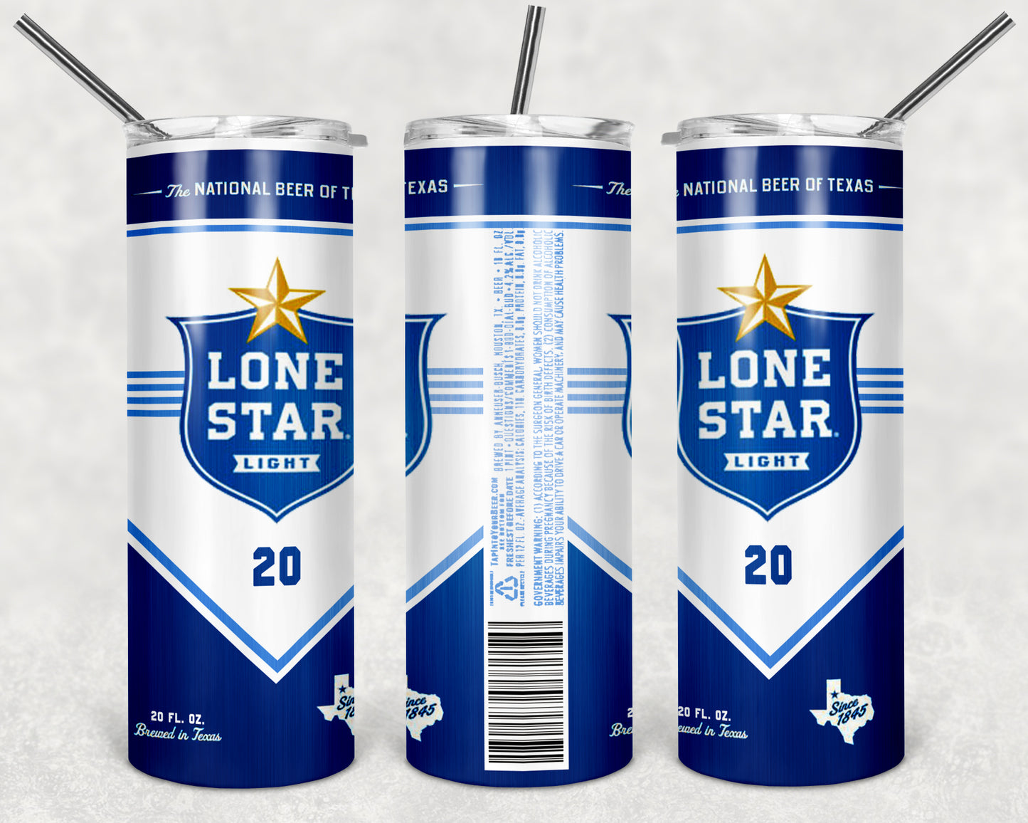 Blue Lone Star Beer Can