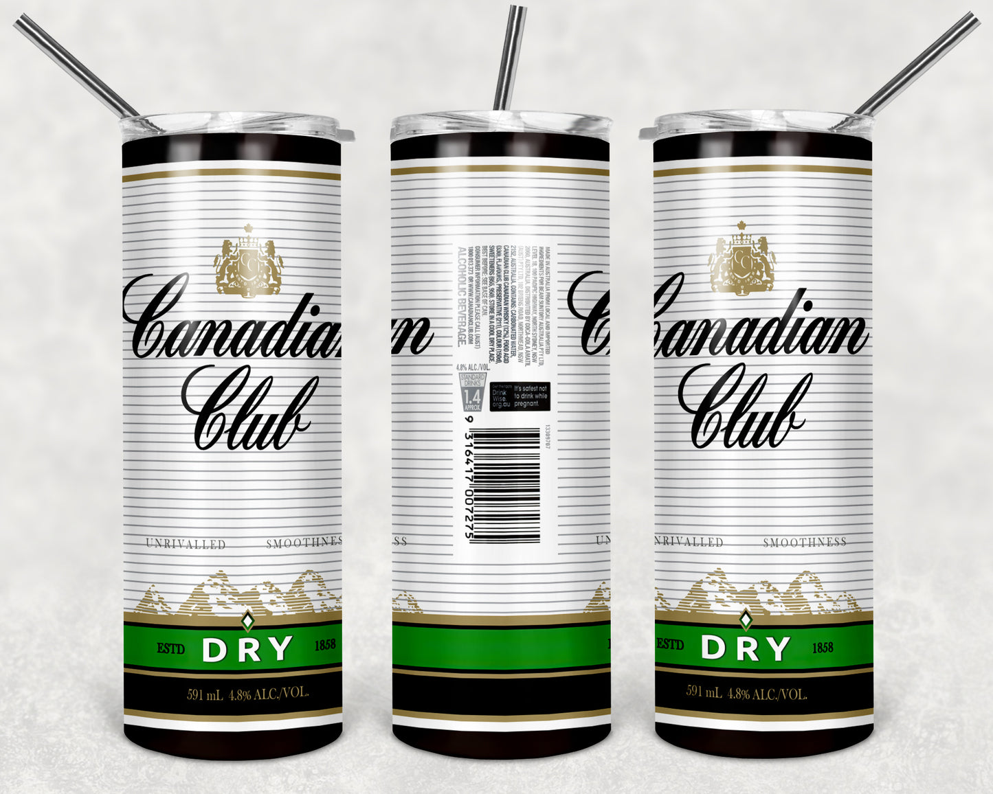 Canadian Club Dry Can tumbler