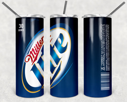 Miller Lite Blue Can Tumbler