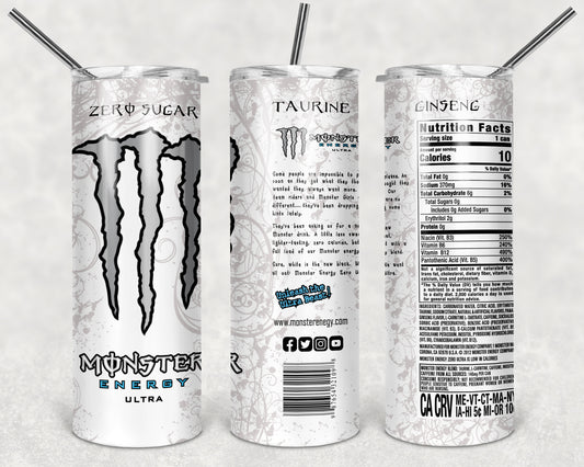 Monster Energy Drink White tumbler