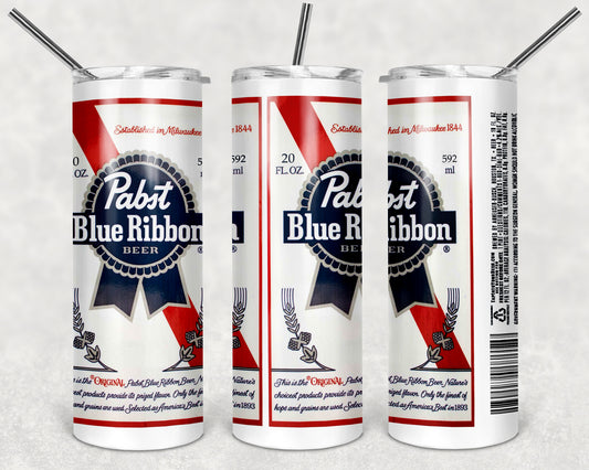 Pabst Blue Ribbon PBR Beer Tumbler