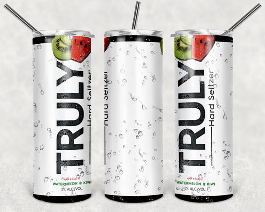 Truly Hard Seltzer Watermelon Kiwi tumbler