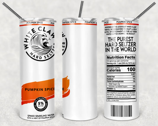 White Claw Pumpkin Spice Hard Seltzer Tumbler