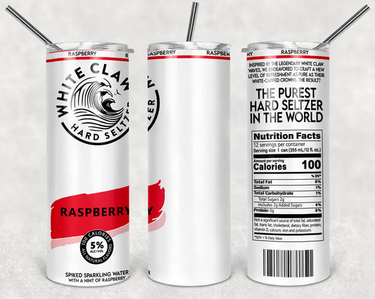 White Claw Raspberry Hard Seltzer Tumbler