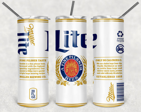Miller Lite Beer Can Tumbler