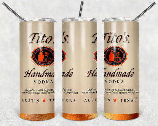 Tito's Handmade Vodka tumbler