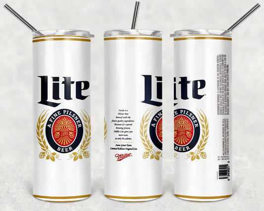 Miller Lite White Can Tumbler