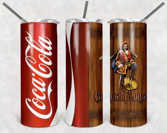 Captain Morgan and Coca Cola Tumbler