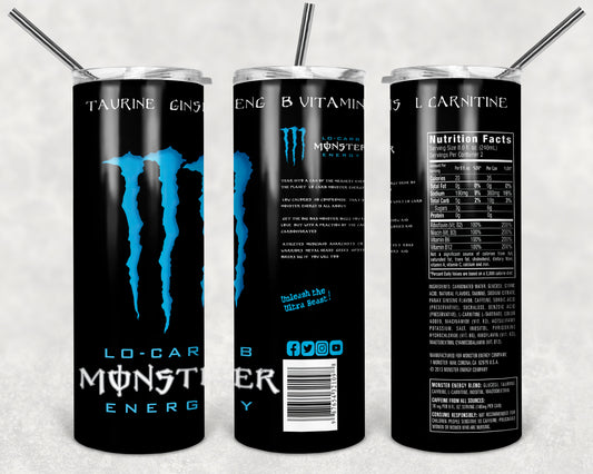 Monster Energy Drink Low-Carb Blue tumbler