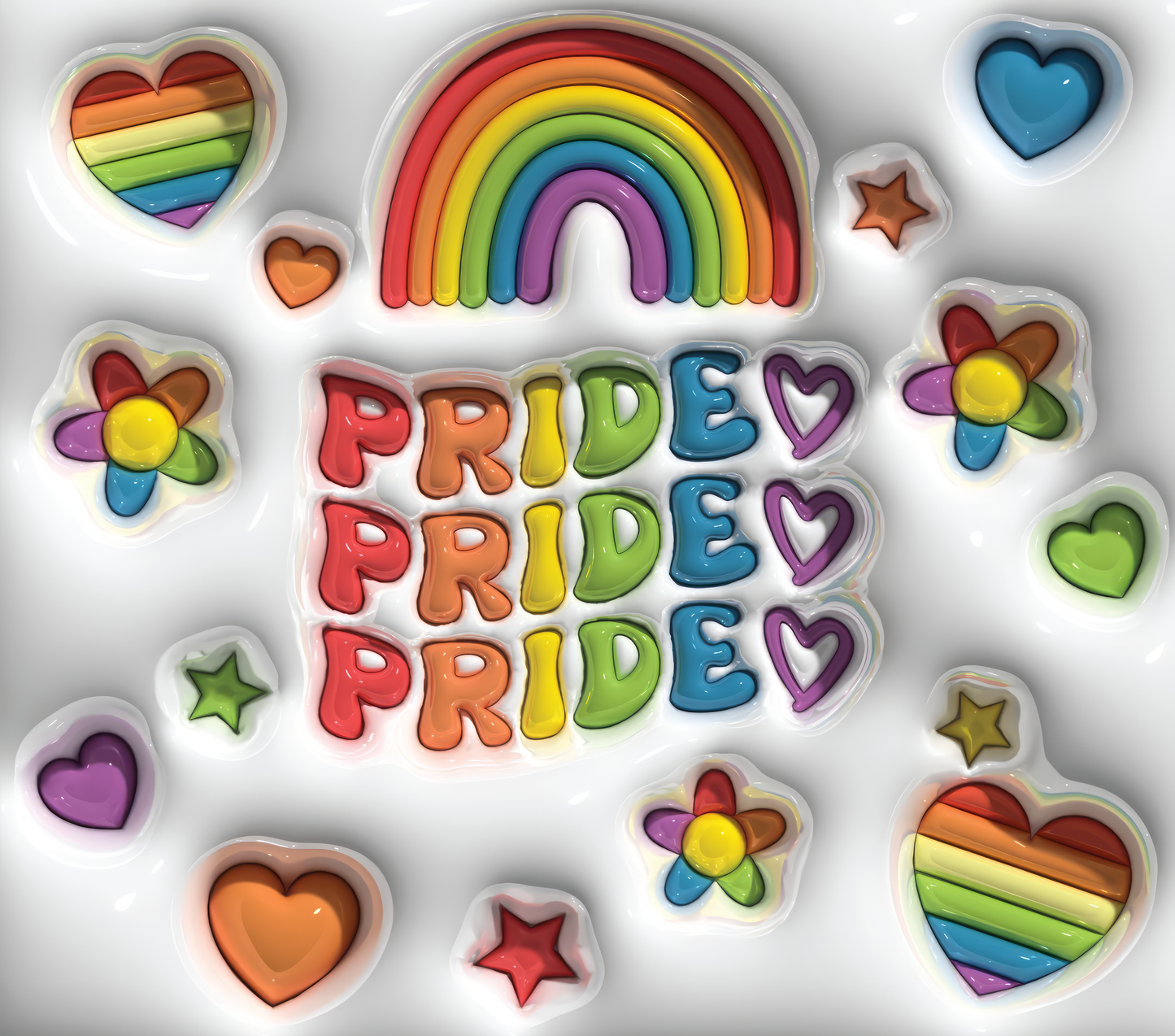 3D Inflated Pride tumbler