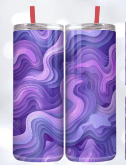 Vibrant Shades of Purple and Blue swirls Tumbler