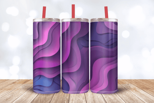 Vibrant Shades of Purple and Blue swirls Tumbler