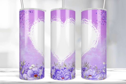 Customized Purple Heart tumbler